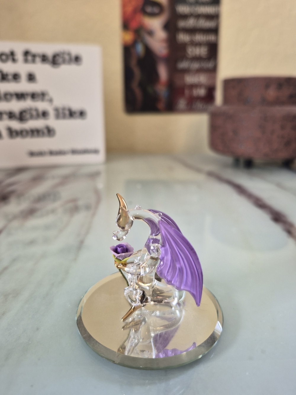 Glass Baron Sniffy The Dragon Figurine.